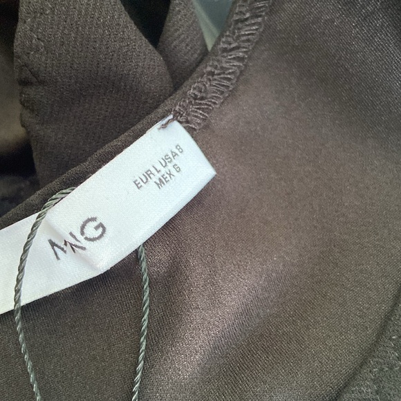 Gently used 🖤 MANGO stretchy bodycon asymmetrical back dress blogger favorite - Picture 2 of 4